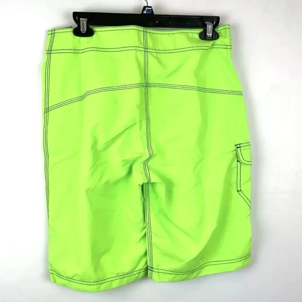 Hurley Men’s 22 Inch Neon Green Boardshorts Size 28
